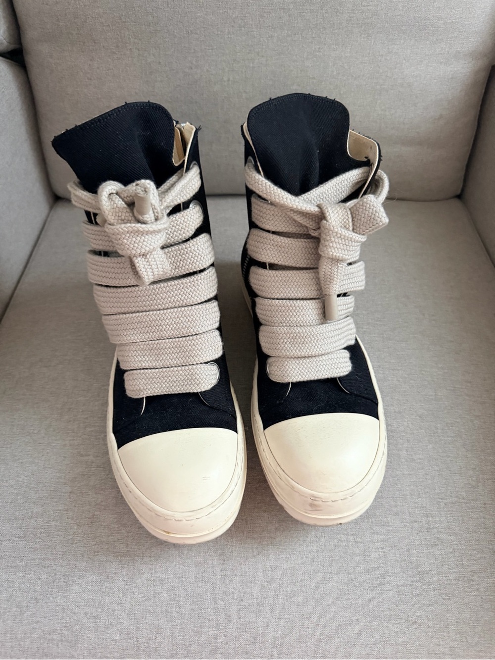 Rick Owen jumbo lace sneakers size 42
